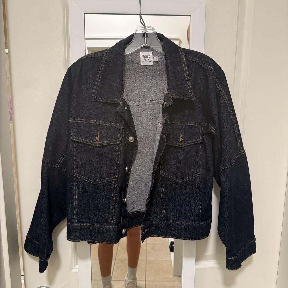 Princess Polly Hughes Dark Wash Denim Jacket - Picture 2 of 4